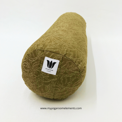 Round Yoga Bolster | Gold Script