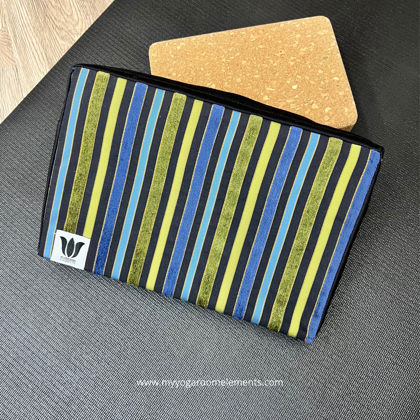 Covered Yoga Block | Blue Stripe