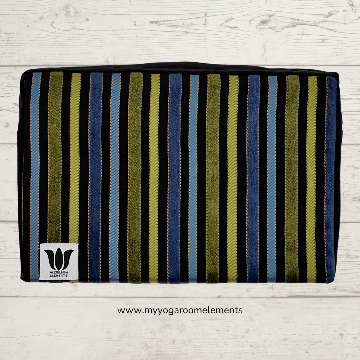 Covered Yoga Block | Blue Stripe