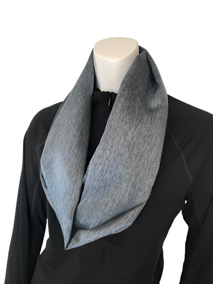 Infinity Meditation Scarf | Blue Grey Sateen