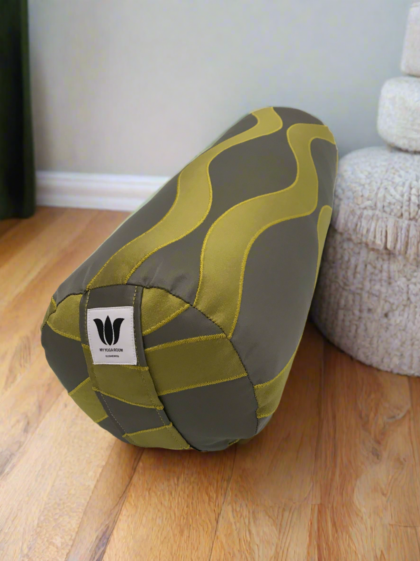 Round Yoga Bolster | Grey Gold Modern