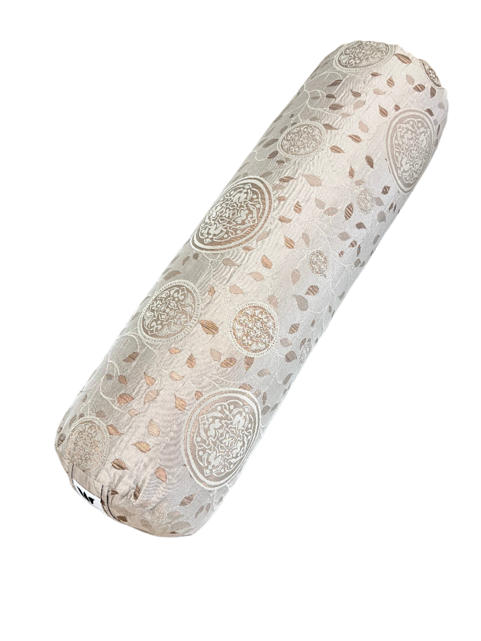 Yoga Bolster Calgary Alberta Canada Brown Bronze with subtle exotic print.