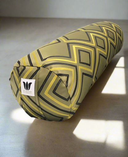 Round Yoga Bolster | Green Diamond