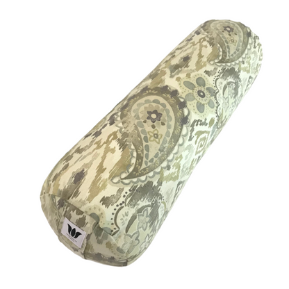 Round Yoga Bolster | Green Paisley