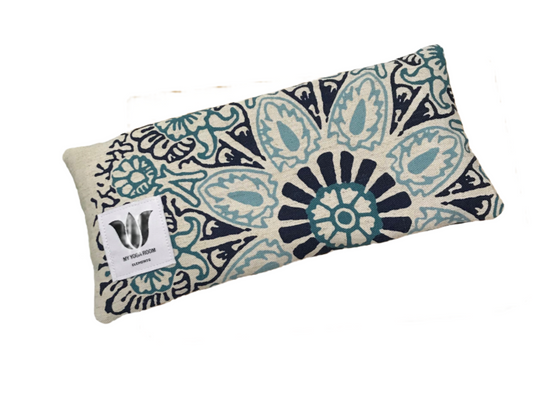 Linen and bamboo eye pillow made in calgary alberta canada by yoga room elements