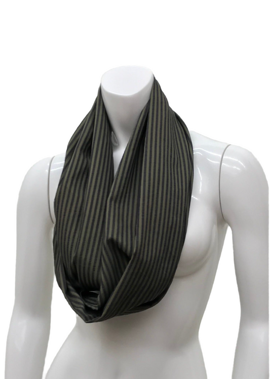 Infinity Meditation Scarf | Blue Green Stripe