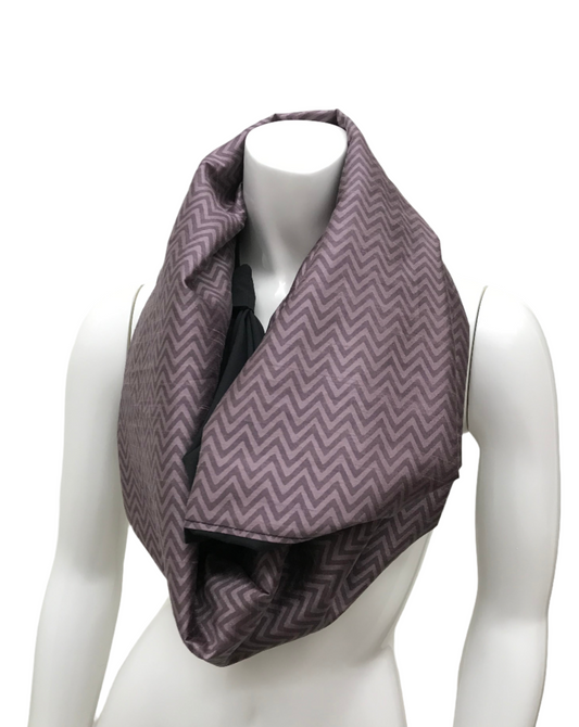 Infinity Meditation Scarf | Purple Chevron