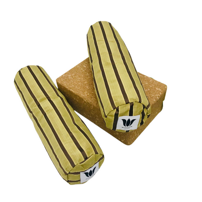 Mini Bolsters | Gold Brown Stripe