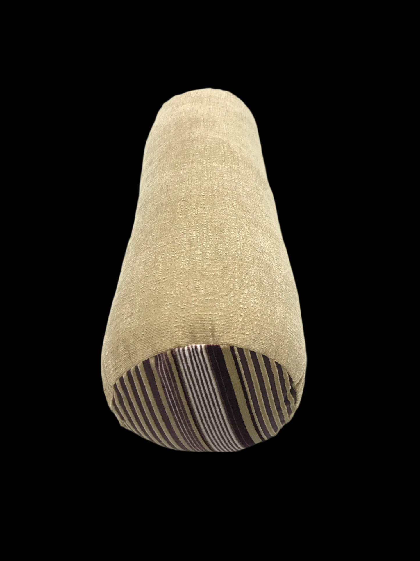 Round Yoga Bolster | Brown Purple Stripe