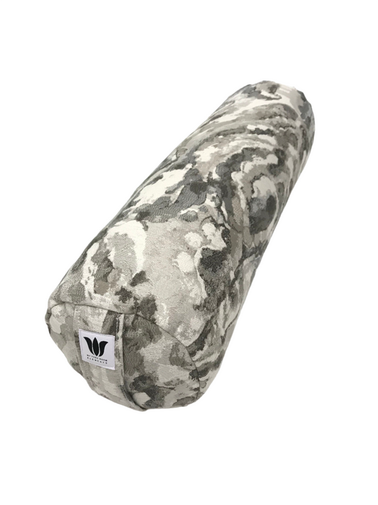 Round Yoga Bolster | Grey Marble