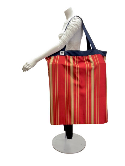 Yoga Tote | Red Gold Stripe