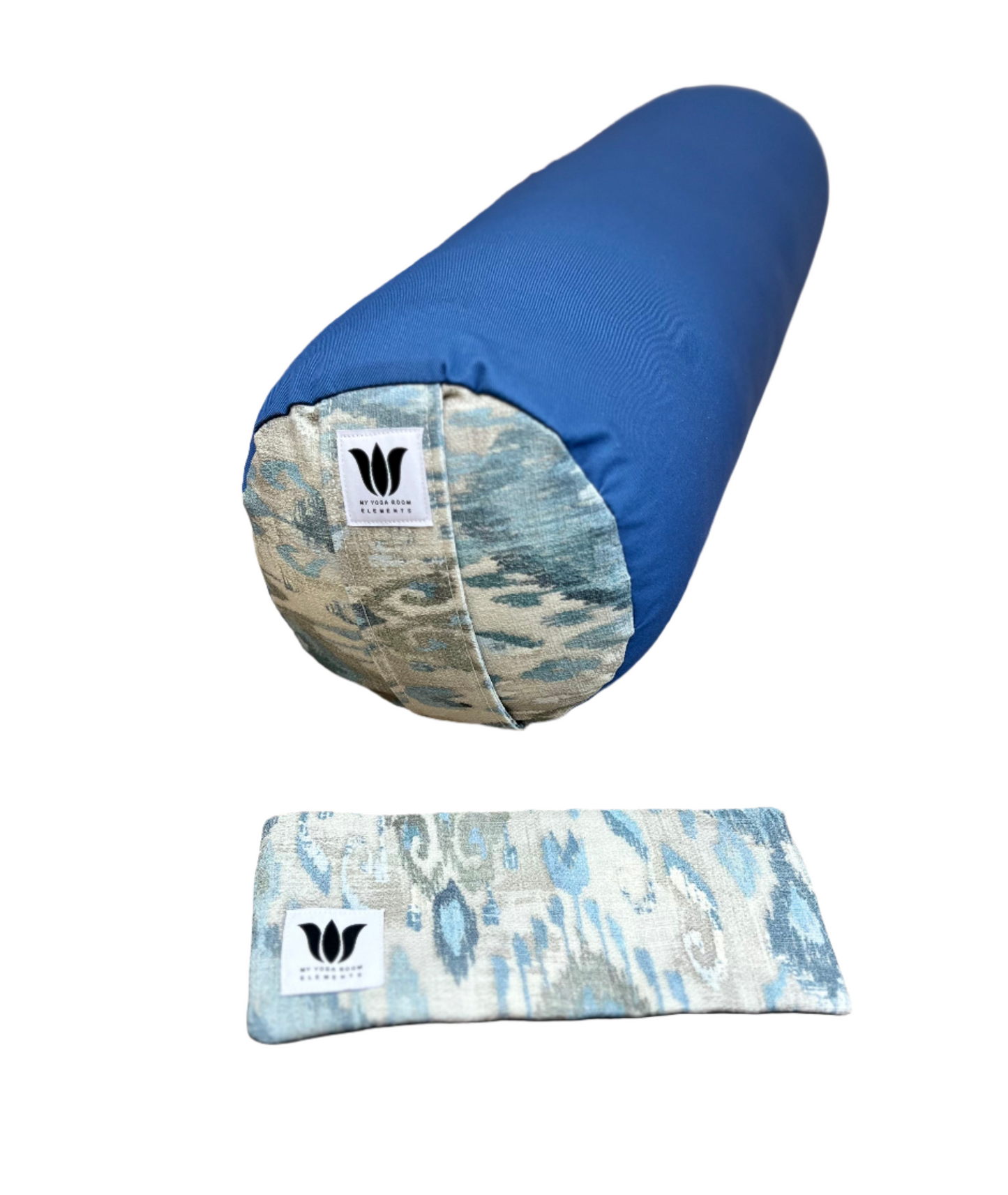 Yoga Bolster & Eye Pillow Set | Blue Ikat