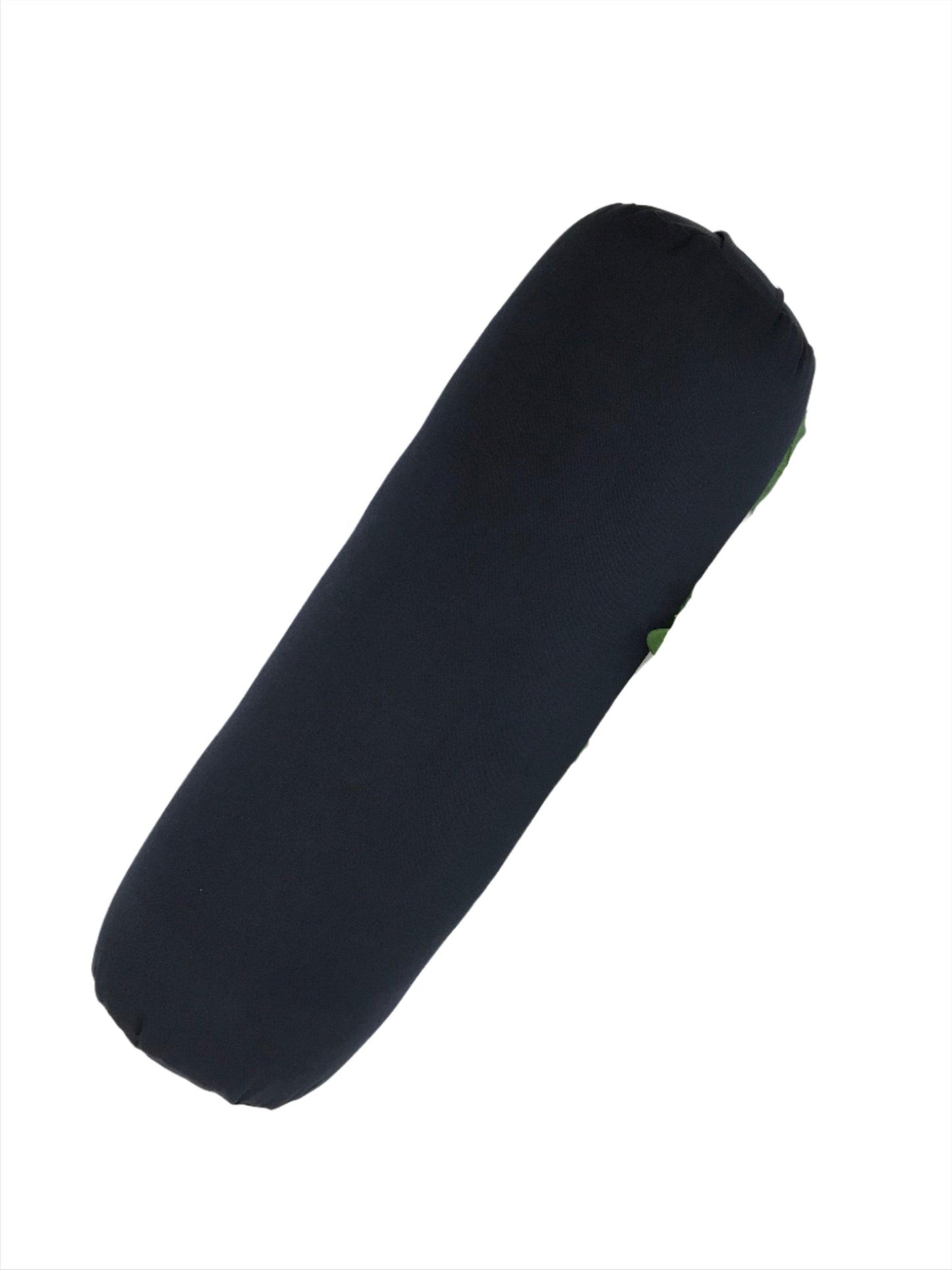 Round yoga bolster in durable cotton canvas, in solid navy blue fabric. Allergy conscious fill with removeable cover. Made in Canada by My Yoga Room Elements