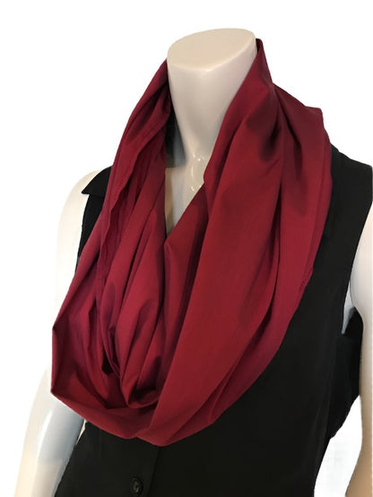 Turn your infinity scarf into a support for your meditation practice, quick snap and adjust to align the spine and sit in comfort. Created by My Yoga Room Elements and produced in Canada. Solid Red