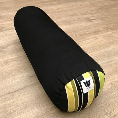 Round Yoga Bolster | Black Green Canvas