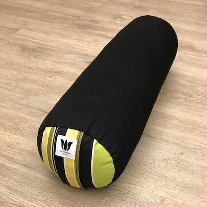 Round Yoga Bolster | Black Green Canvas